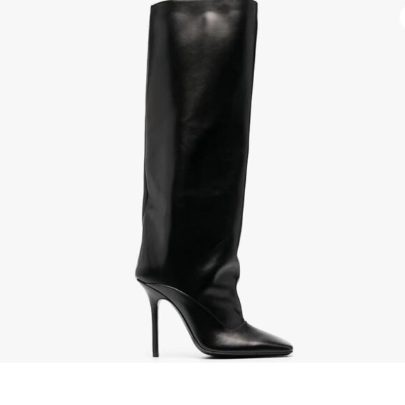 Knee High Heel Leather Boots NEW - Picture 5 of 5